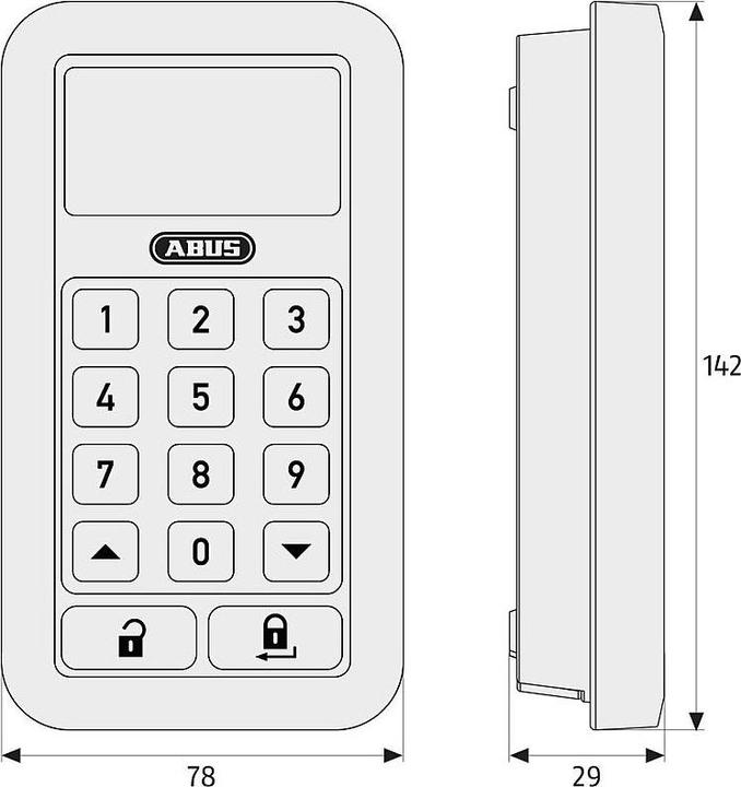 Immagine prodotto Abus Blocco del codice 10125 (Combinazione numerica elettronica)