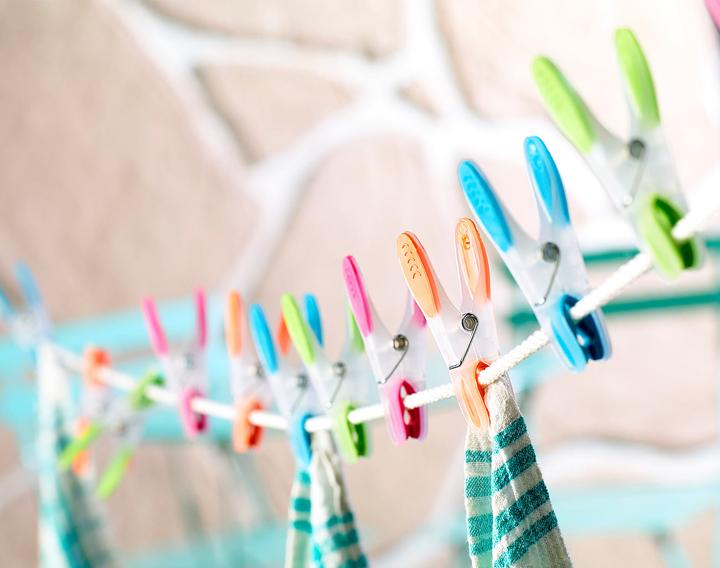 Actual product image Pearl Extra strong clothes pegs with soft grip, 100 pieces, in 4 colours