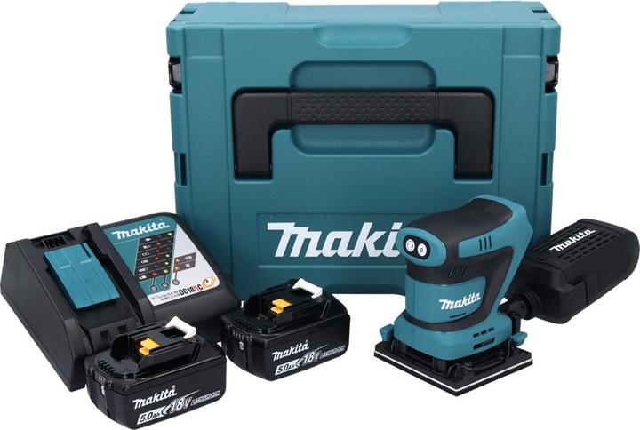 Image du produit Makita DBO481RTJ Ponceuse vibrante sans fil 112 x 102mm 18V + 2x Batteries 5,0Ah + Chargeur + (Ponceuse vibrante)