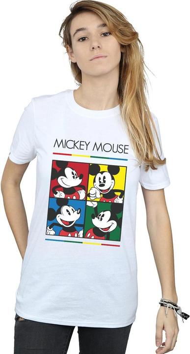Immagine prodotto Disney Mickey Mouse Square Colour Maglietta Ampia Donna (M)