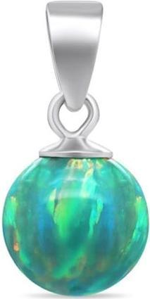 Produktbild Brilio Silver - Modern silver pendant with green synthetic opal PT110WG