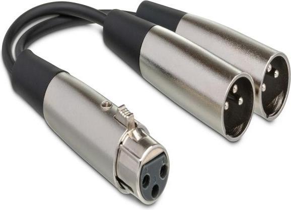 Actual product image Hosa YXM-121 - Y split cable XLR3F - XLR3M (0.15 m)