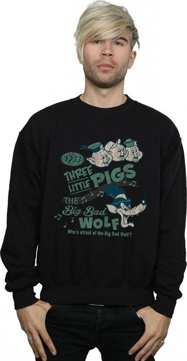 Actual product image Disney Mens Three Little Pigs Who's Afraid Of The Big Bad Wolf Sweatshirt (4XL)