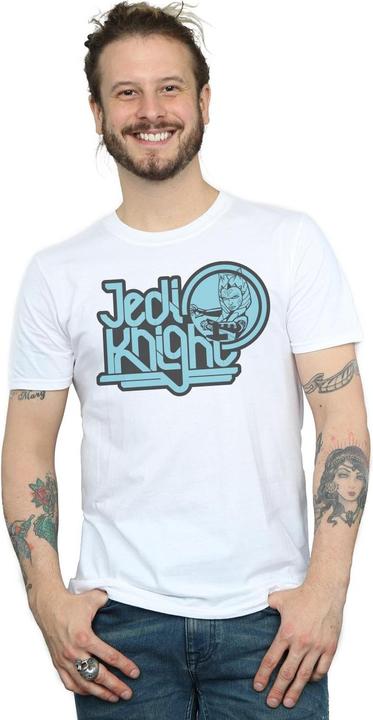 Actual product image Star Wars Mens Clone Wars Jedi Knight Ahsoka T-Shirt (5XL)