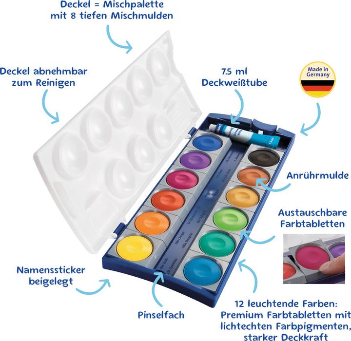Image du produit Pelikan Boîte d'encres opaques K12 (Multicolore, 49.50 ml)