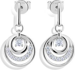 Modesi Shiny silver earrings with zircons J230CZ-WN