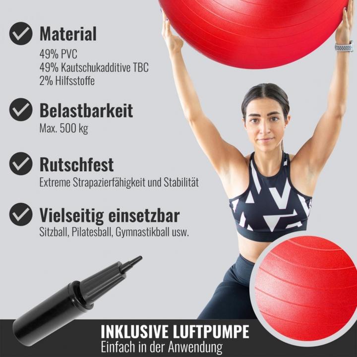 Produktbild Gorilla Sports Gymnastikball (75 cm)