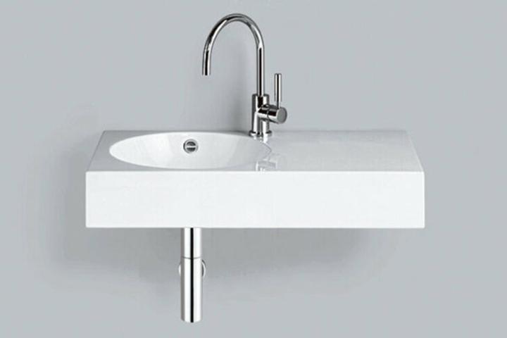 Produktbild Alape Waschtisch WT.MC800H.L, rechteckig B: 800mm H: 160mm T: 455mm, 4231000000, weiss (455 mm, 800 mm)