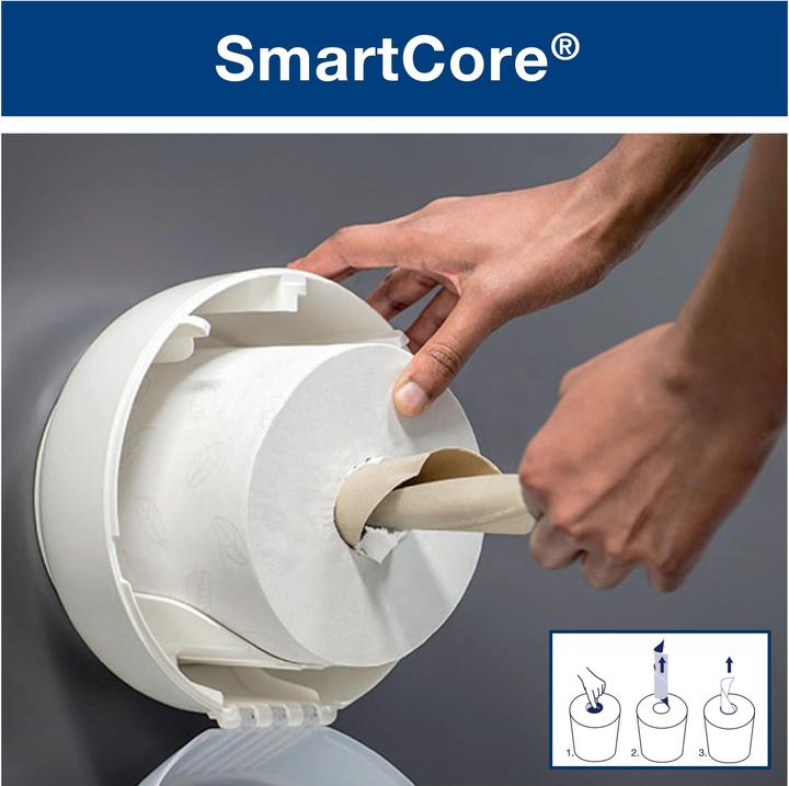 Produktbild Tork 472193 Toilettenpapier Lotus SmartOne mini Tissue weiss 620 Blatt # 297492, 12 Rollen/Ktn, 111m (12 x)