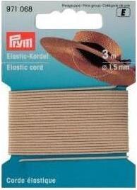 Image du produit Prym Cordon élastique, beige clair 1,5 mm, carte 3 m