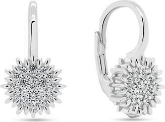 Brilio Silver - Charming silver earrings with zircons EA253W