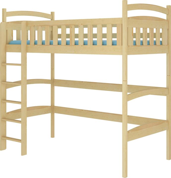 Immagine prodotto ADRK Furniture Letto a castello a soppalco con materasso MIAGO 180x80 (180 x 80 cm)