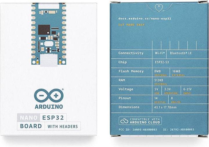 Produktbild Arduino Nano ESP32 with headers