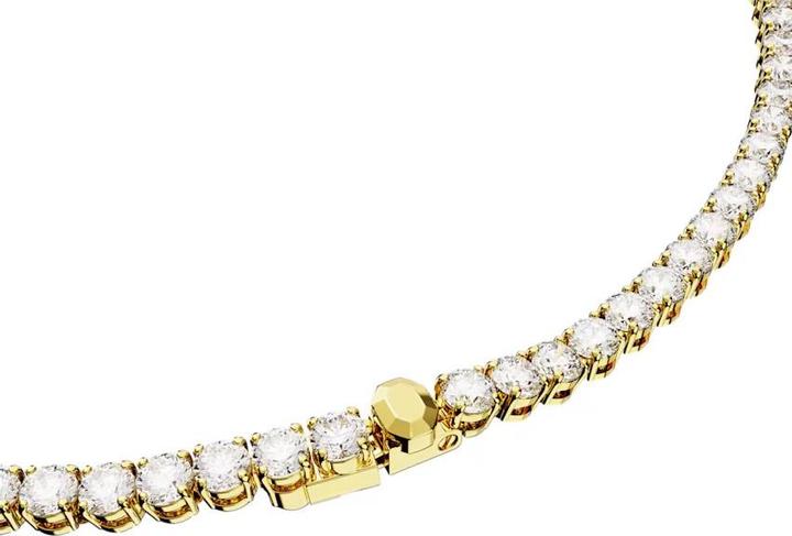 Produktbild Swarovski Matrix Tennis Halskette Rundschliff Klein Weiss Gold (Swarovski Metall, 41 cm)