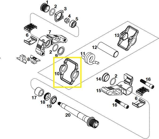 Actual product image Crankbrothers pedal ti wing candy outer