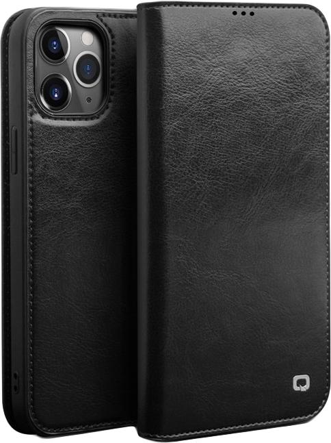 Actual product image QiAlino Fourre Flip cuir véritable (Apple iPhone 12)