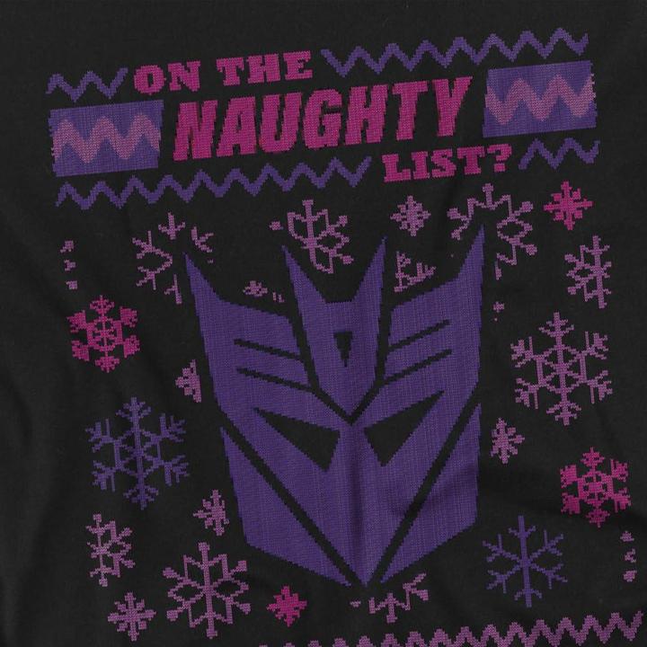 Actual product image Transformers Mens Decepticons Naughty List Christmas Jumper T-Shirt (3XL)
