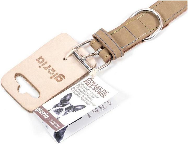 Actual product image Gloria Dog collar Oasis Beige White 35 cm (1.2 x 35 cm) (Leather)