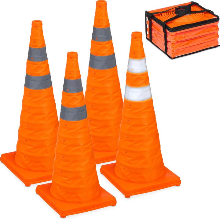 Image du produit Relaxdays 4x cônes-de-signalisation