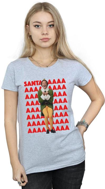 Immagine prodotto Elf Buddy Santa Scream Maglietta Ampia Donna (S)