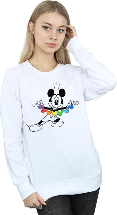 Actual product image Disney Womens/Ladies Mickey Mouse Rainbow Chain Sweatshirt (XL)