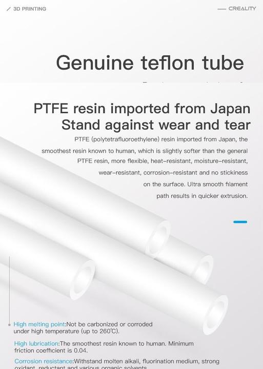 Actual product image Creality Teflon Hose Capricorn Kit 2 m (Hose)