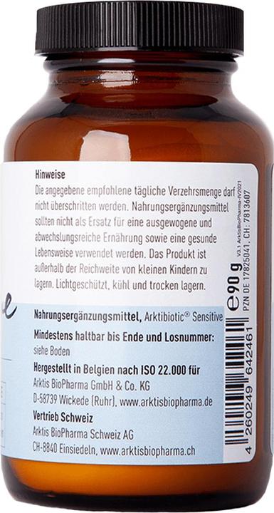 Nutritional values and ingredients Arktis Arctibiotic Sensitive Plv (1 Piece, Powder, 260 g)