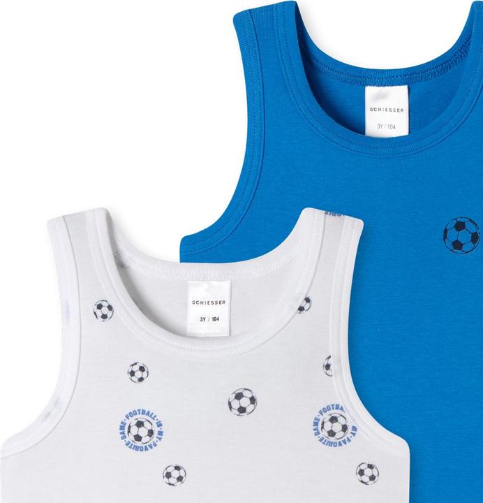 Image du produit Schiesser Pack de 6 maillots de corps Kids Boys à fines côtes en coton organique (92)