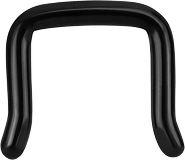 Produktbild Star Piercing Septum Ring U abgewinkelt schwarz (ohne Messing, Chirurgenstahl 316L)