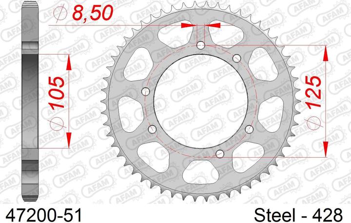Immagine prodotto Afam 428 51 dents (51)