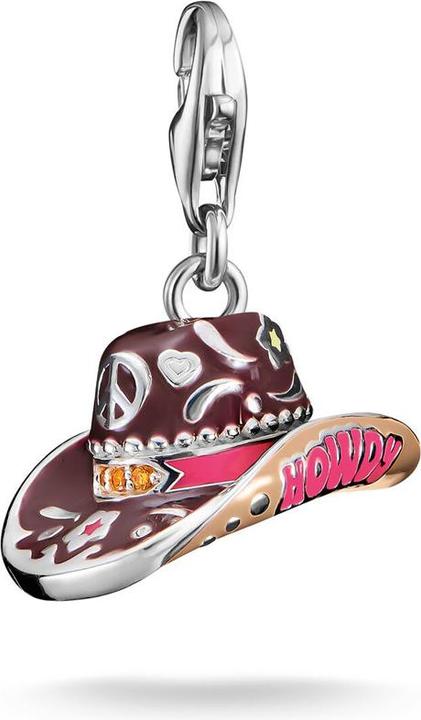 Immagine prodotto Thomas Sabo Charm-Anhänger Cowboy Hut Silber (Argento 925, Smalto)