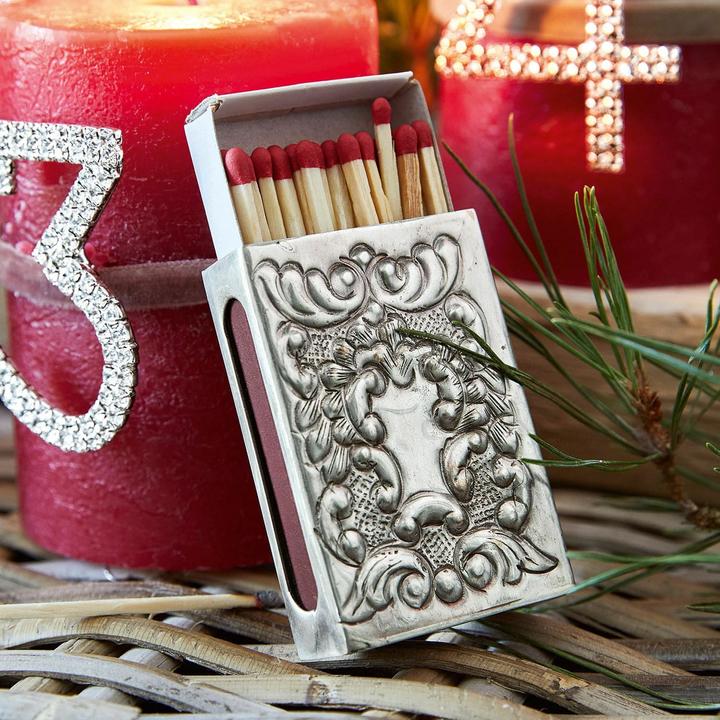 Image du produit Loberon Etui pour boîte d'allumettes Lytham argent antique