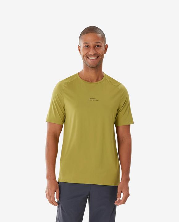 Actual product image Quechua Men’s Short-Sleeved Hiking T-Shirt - MH500 - Khaki (3XL)