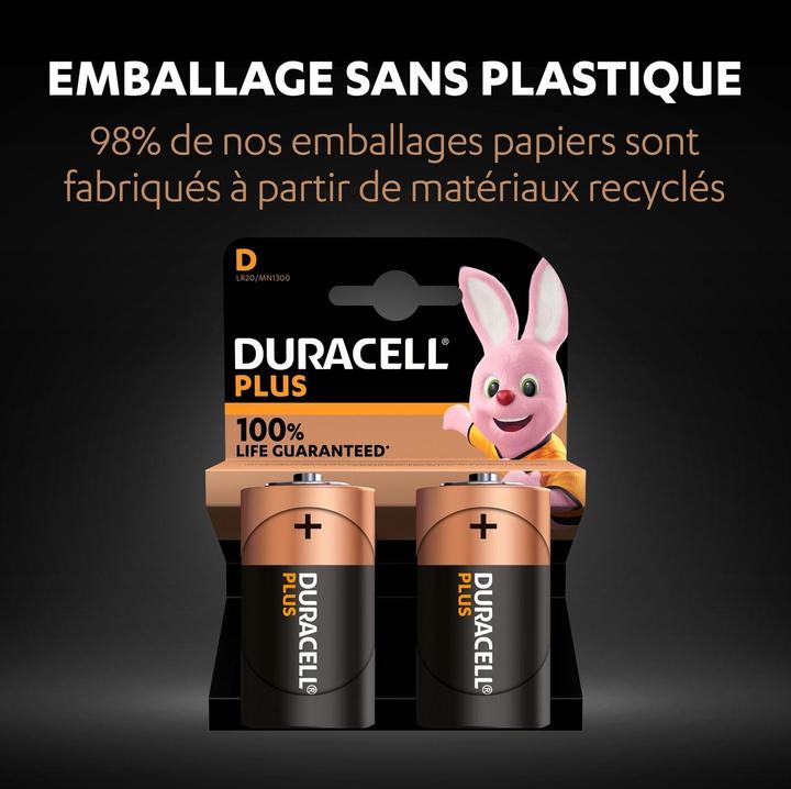 Image du produit Duracell Plus (2 pcs, D, 15000 mAh)