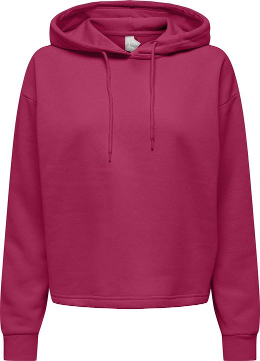 Only Play Normal geschnitten Kapuze Gerippte Ärmelbündchen Tief angesetzte Schulter Sweatshirt Kapuzenpullover