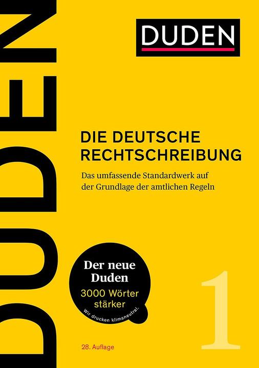 Produktbild Die deutsche Rechtschreibung (Deutsch, Dudenredaktion, 2020)