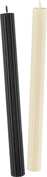 Produktbild dm Profissimo Stabkerze Rille champagner / schwarz
