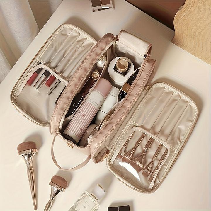 Only-Bags.Store Kosmetiktasche aus Kunstleder mit grossem Fassungsvermögen - wasserabweisend, schmutzabweisend und