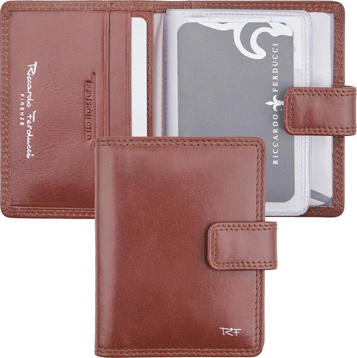 Actual product image Riccardo Ferducci Credit card case w safety closure, RFID