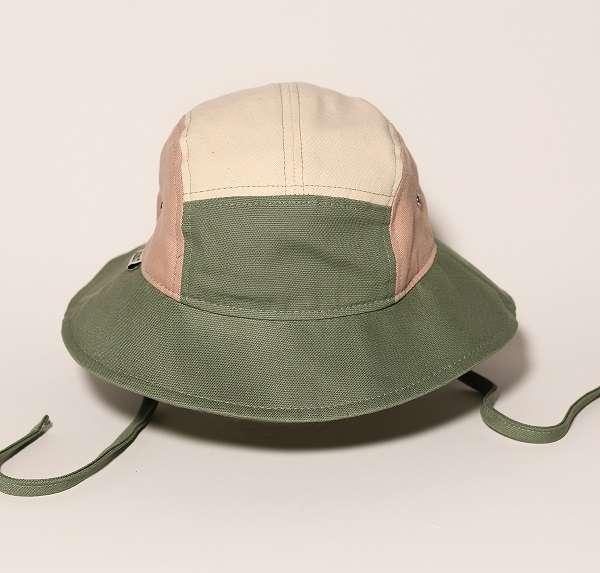 KiETLA Camperhut, naturgrün-rosa, 46-49 cm (47, 49, 48 C, 46 C)
