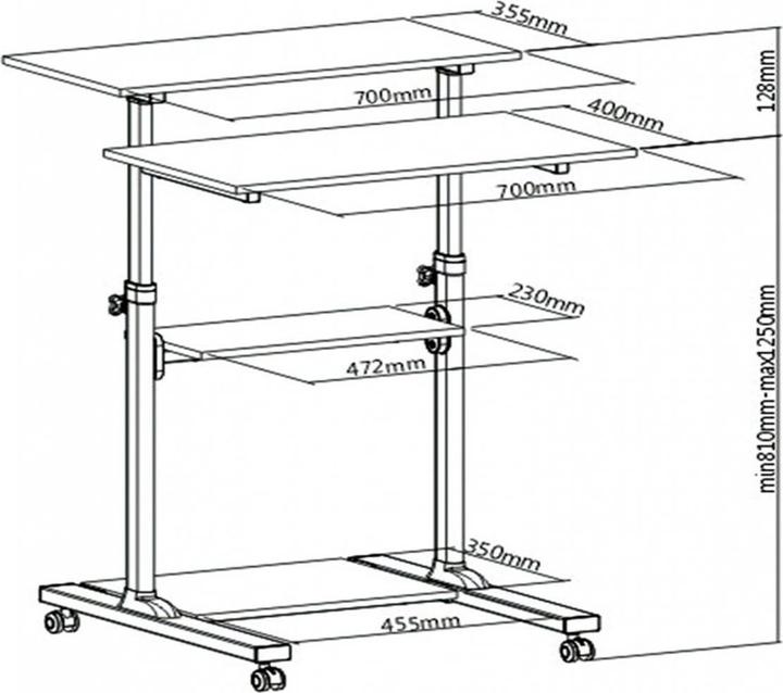 Actual product image Roline PC stand-up workstation