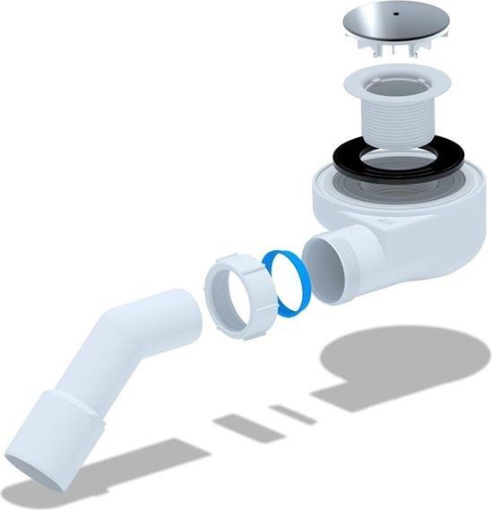 Image du produit Ani Plast Siphon Bas Pour Receveur De Douche 50mm Chrome