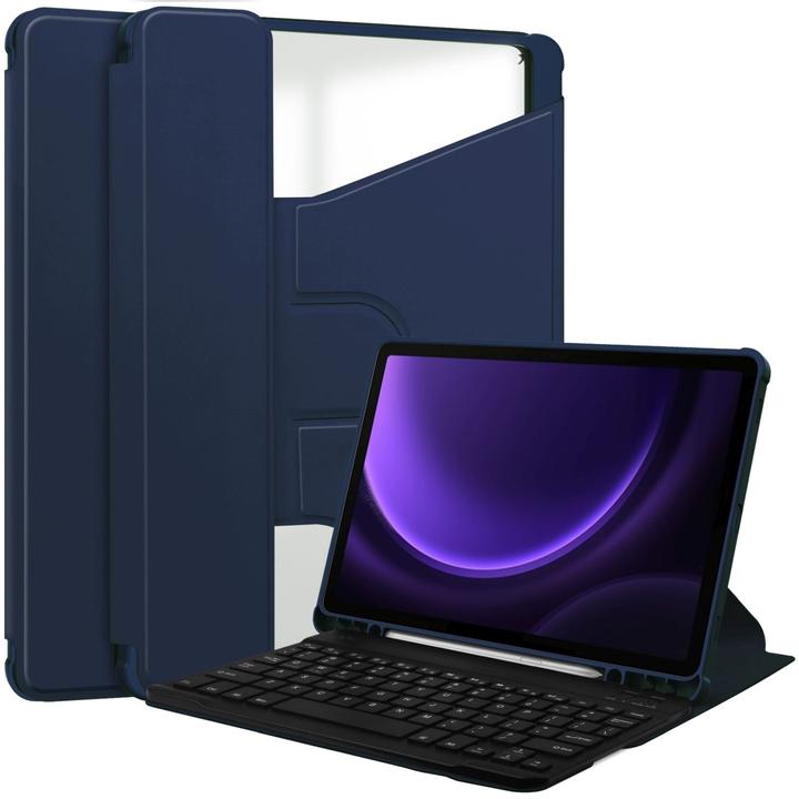 Actual product image Lobwerk 3in1 Bluetooth Keyboard (White) + Mouse (White) + Cover for Samsung Galaxy Tab S9 FE 2023 (X)