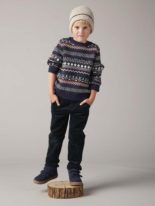 Actual product image Vertbaudet Boys' corduroy trousers with elasticated waistband (86)