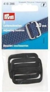Image du produit Prym Boucles d'échelle, noir 30 mm, carte 2 pcs, plastique