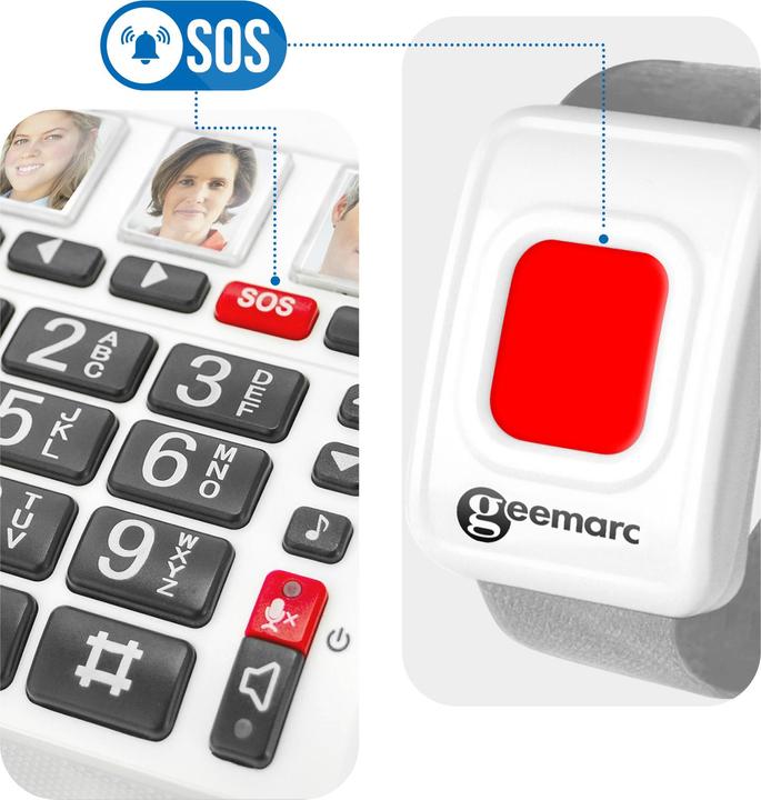 Produktbild Geemarc CL9000 - 4G Schnurgebundenes Notruftelefon mit Notrufarmband