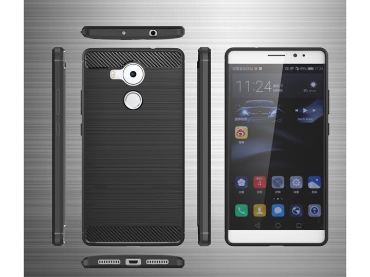Produktbild Screenguard Huawei Mate 8 Hülle Carbon Brushed Soft TPU (Huawei Mate 8)