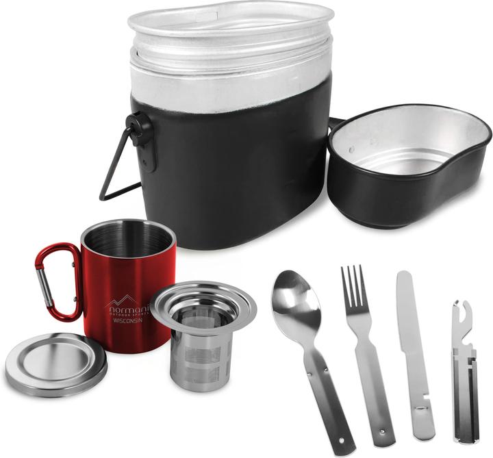 Produktbild Normani Kochgeschirr „Pennsylvania“, Tasse „Wisconsin“, Besteck „Kalifornien“ und Tessieb „Delaware“ - 9747