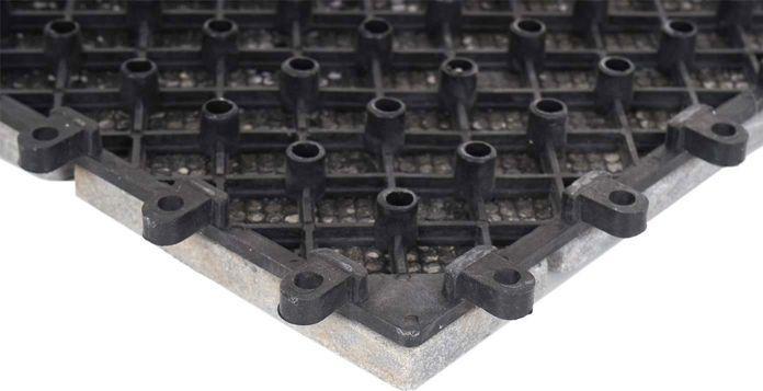 Actual product image Mendler Stone tile HWC-K70, 11x each 30x30cm = 1m², dark grey (11 x)