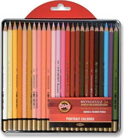 Actual product image Koh-i-Noor Mondeluz 24 Colours Portrait Pencils (174934) (Multicoloured, 24 x)